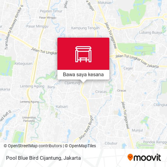 Peta Pool Blue Bird Cijantung