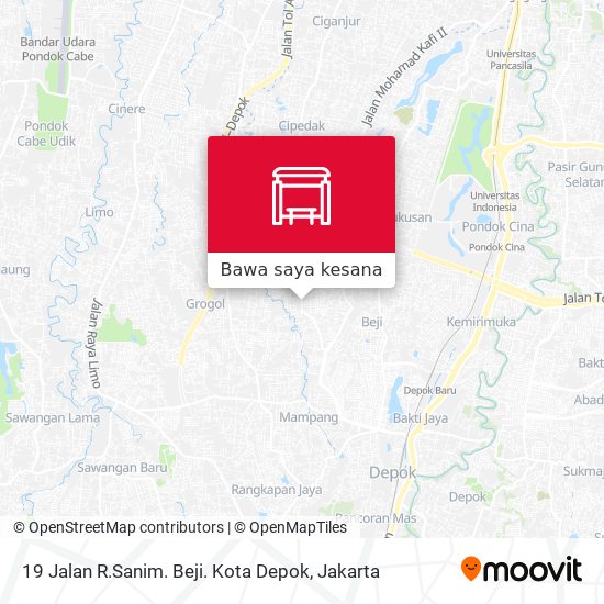 Peta 19 Jalan R.Sanim. Beji. Kota Depok