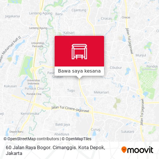 Peta 60 Jalan Raya Bogor. Cimanggis. Kota Depok
