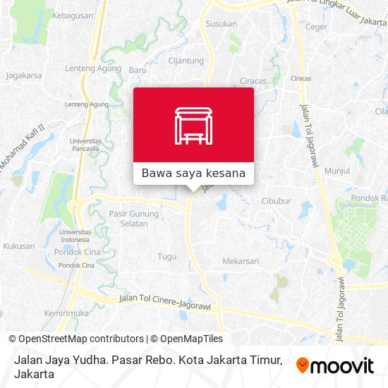 Peta Jalan Jaya Yudha. Pasar Rebo. Kota Jakarta Timur