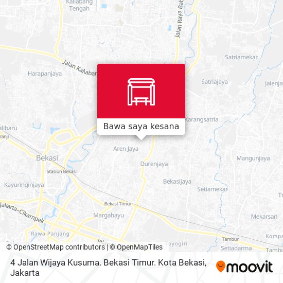Peta 4 Jalan Wijaya Kusuma. Bekasi Timur. Kota Bekasi