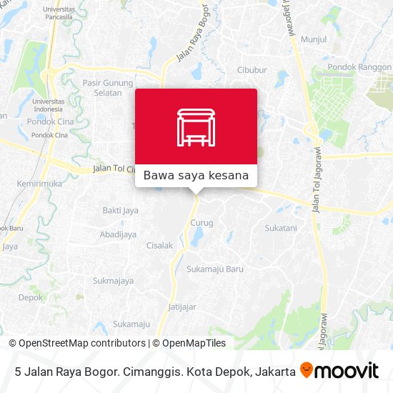Peta 5 Jalan Raya Bogor. Cimanggis. Kota Depok