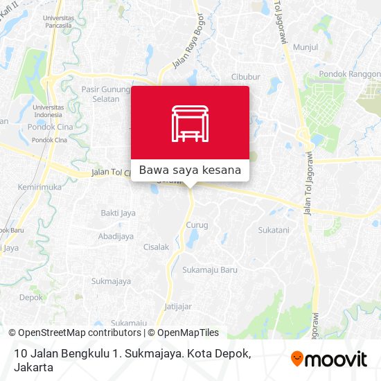 Peta 10 Jalan Bengkulu 1. Sukmajaya. Kota Depok
