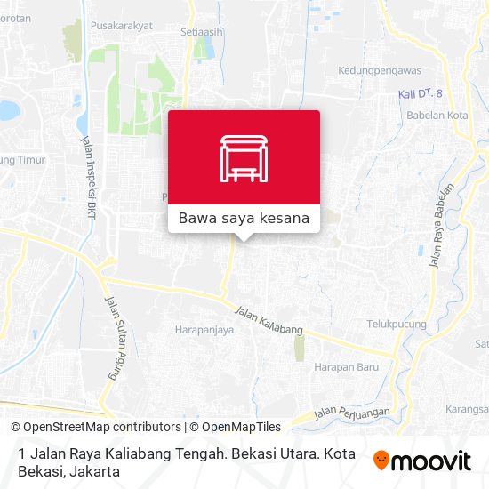 Peta 1 Jalan Raya Kaliabang Tengah. Bekasi Utara. Kota Bekasi