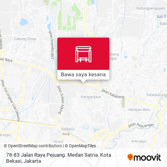 Peta 78-83 Jalan Raya Pejuang. Medan Satria. Kota Bekasi