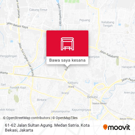 Peta 61-62 Jalan Sultan Agung. Medan Satria. Kota Bekasi