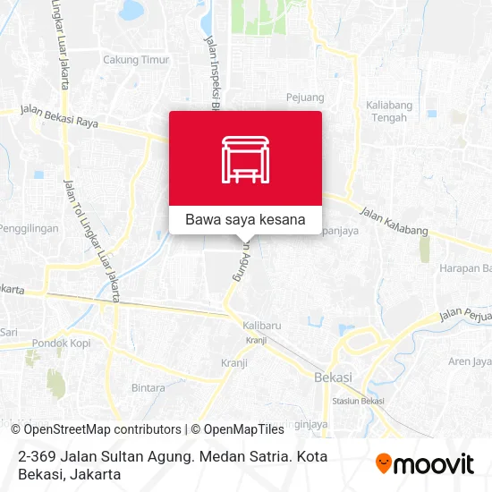 Peta 2-369 Jalan Sultan Agung. Medan Satria. Kota Bekasi