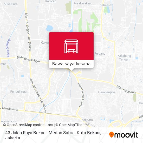 Peta 43 Jalan Raya Bekasi. Medan Satria. Kota Bekasi