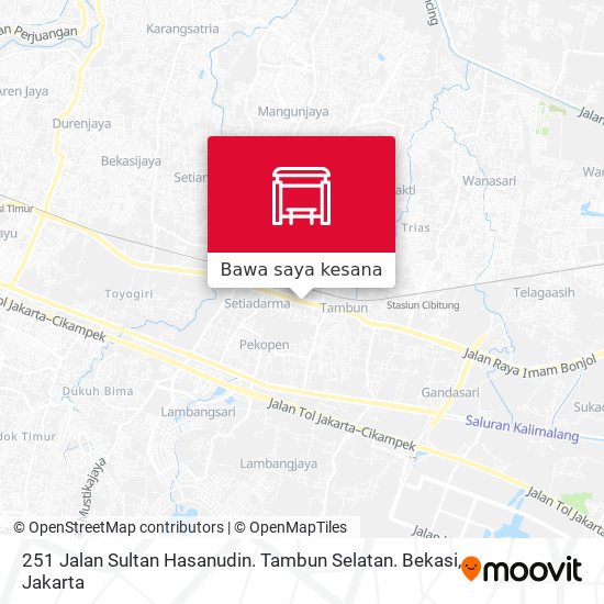 Peta 251 Jalan Sultan Hasanudin. Tambun Selatan. Bekasi