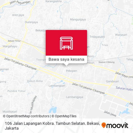 Peta 106 Jalan Lapangan Kobra. Tambun Selatan. Bekasi