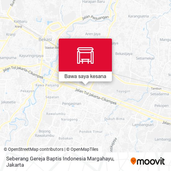Peta Seberang Gereja Baptis Indonesia Margahayu