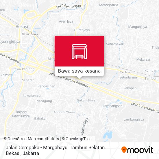 Peta Jalan Cempaka - Margahayu. Tambun Selatan. Bekasi