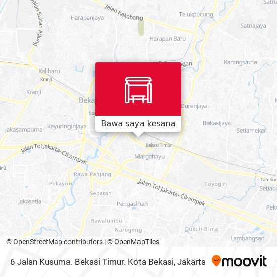 Peta 6 Jalan Kusuma. Bekasi Timur. Kota Bekasi