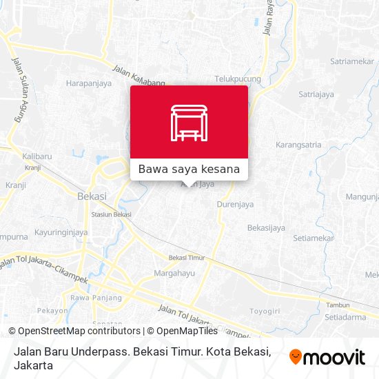 Peta Jalan Baru Underpass. Bekasi Timur. Kota Bekasi