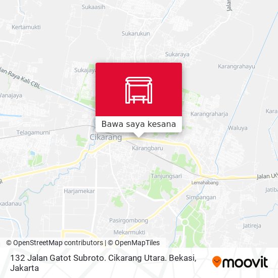 Peta 132 Jalan Gatot Subroto. Cikarang Utara. Bekasi