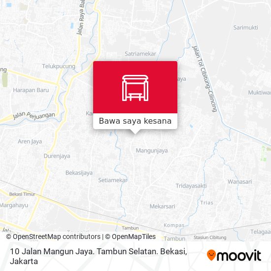 Peta 10 Jalan Mangun Jaya. Tambun Selatan. Bekasi