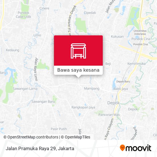 Peta Jalan Pramuka Raya 29