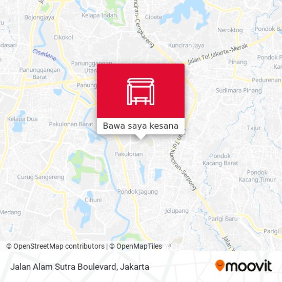 Peta Jalan Alam Sutra Boulevard