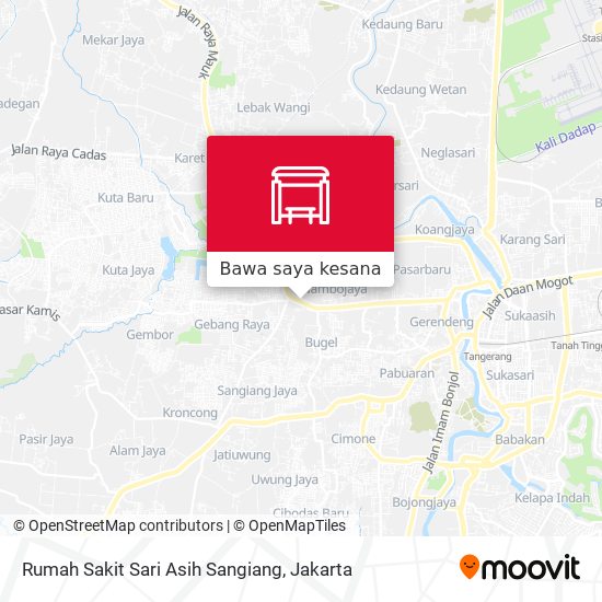 Peta Rumah Sakit Sari Asih Sangiang