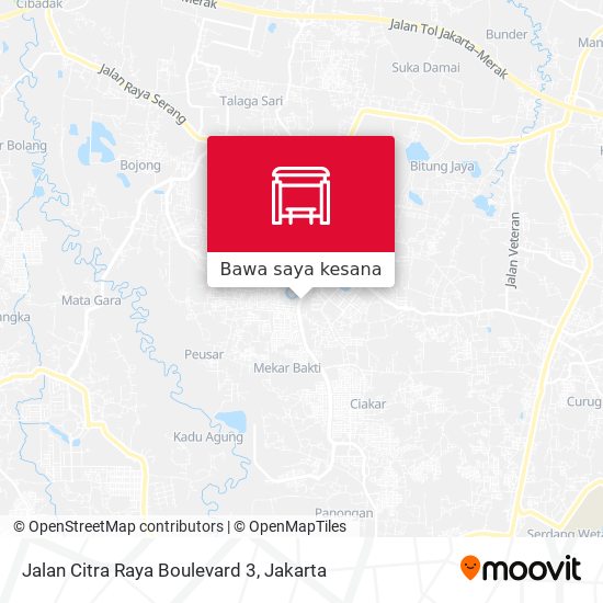 Peta Jalan Citra Raya Boulevard 3