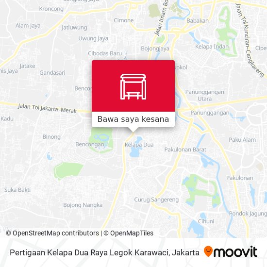 Peta Pertigaan Kelapa Dua Raya Legok Karawaci