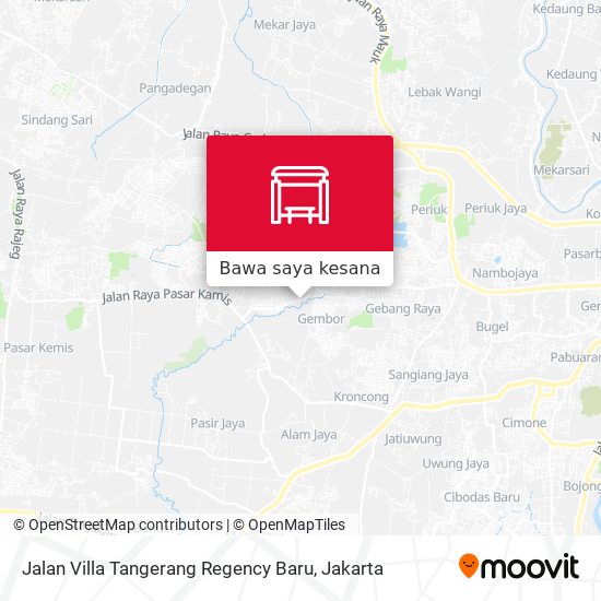 Peta Jalan Villa Tangerang Regency Baru