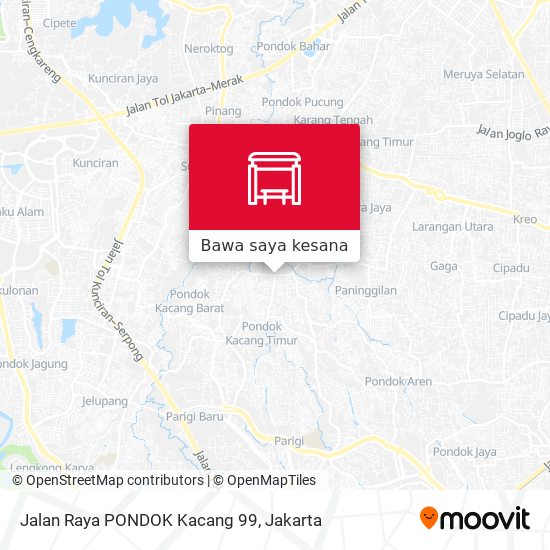 Peta Jalan Raya PONDOK Kacang 99