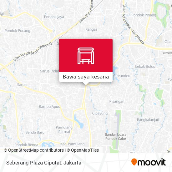 Peta Seberang Plaza Ciputat