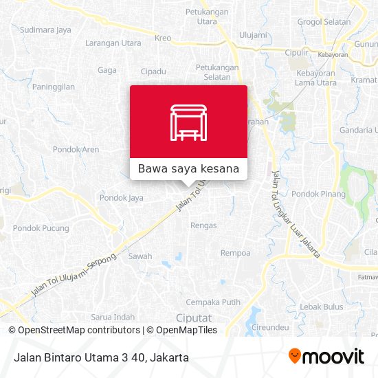 Peta Jalan Bintaro Utama 3 40