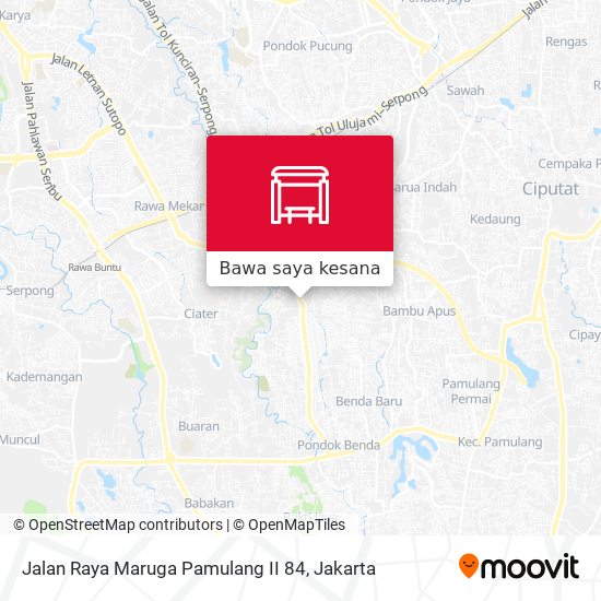 Peta Jalan Raya Maruga Pamulang II 84