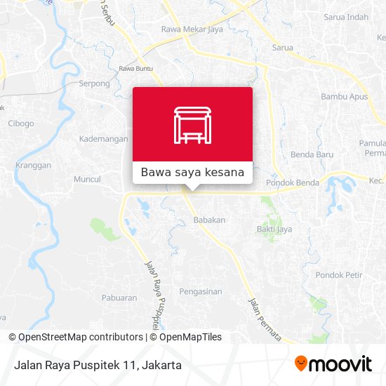 Peta Jalan Raya Puspitek 11