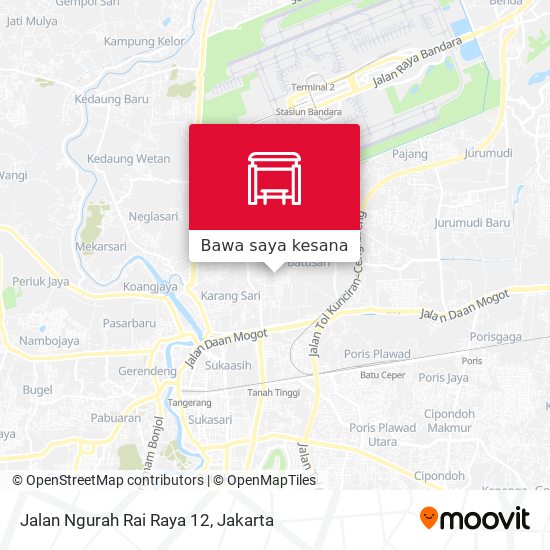 Peta Jalan Ngurah Rai Raya 12