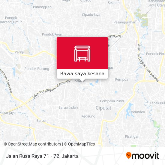 Peta Jalan Rusa Raya 71 - 72