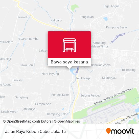 Peta Jalan Raya Kebon Cabe