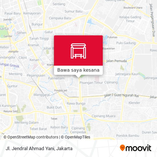 Peta Jl. Jendral Ahmad Yani