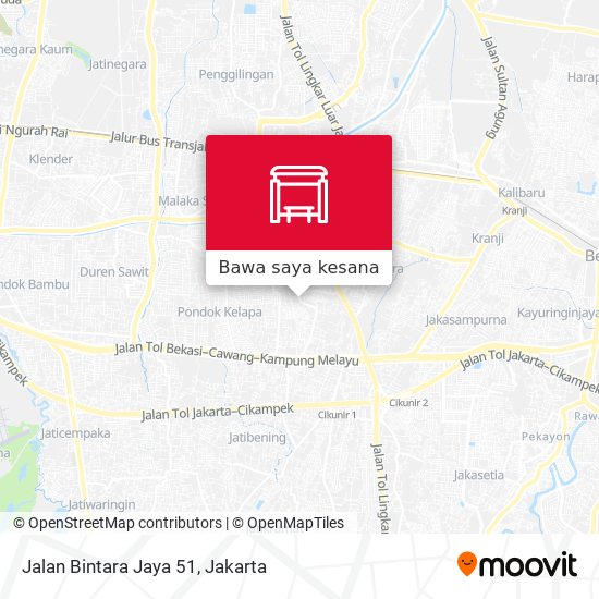 Peta Jalan Bintara Jaya 51