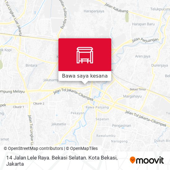 Peta 14 Jalan Lele Raya. Bekasi Selatan. Kota Bekasi