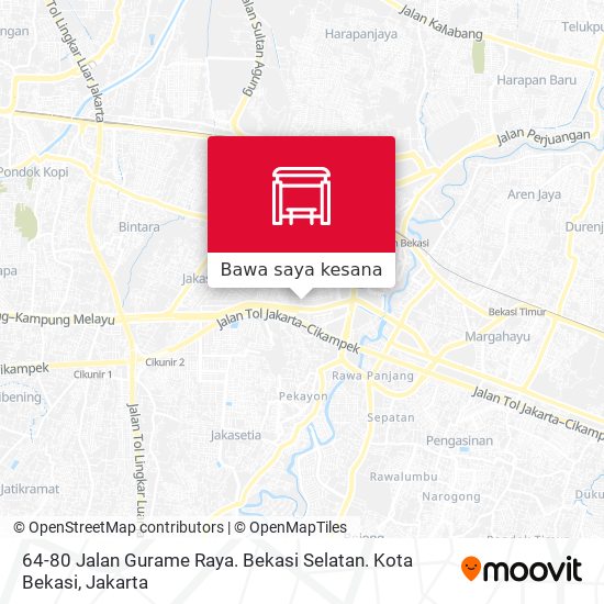 Peta 64-80 Jalan Gurame Raya. Bekasi Selatan. Kota Bekasi
