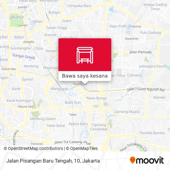 Peta Jalan Pisangan Baru Tengah, 10