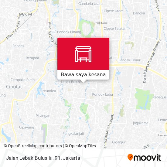 Peta Jalan Lebak Bulus Iii, 91