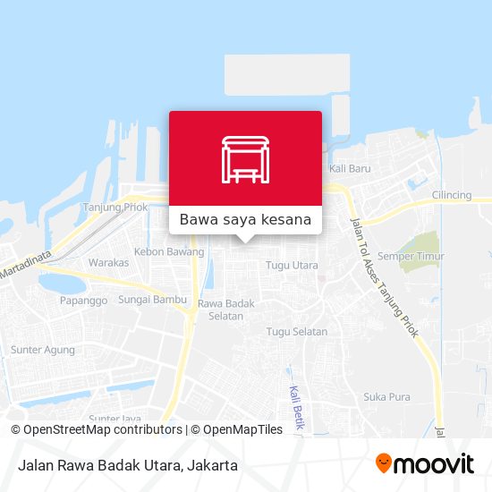 Peta Jalan Rawa Badak Utara