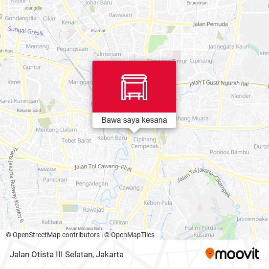 Peta Jalan Otista III Selatan