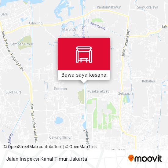 Peta Jalan Inspeksi Kanal Timur
