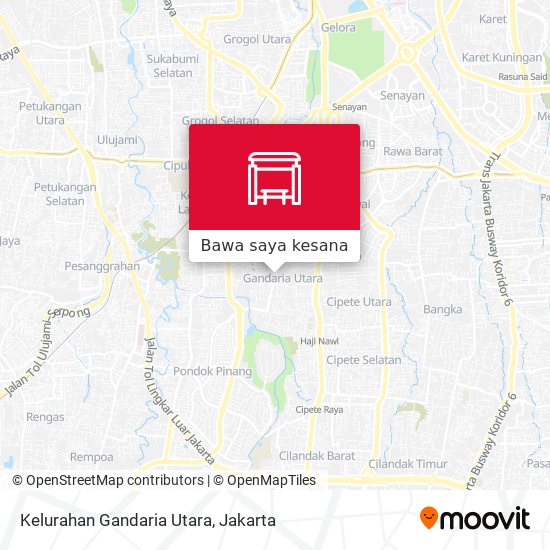 Peta Kelurahan Gandaria Utara