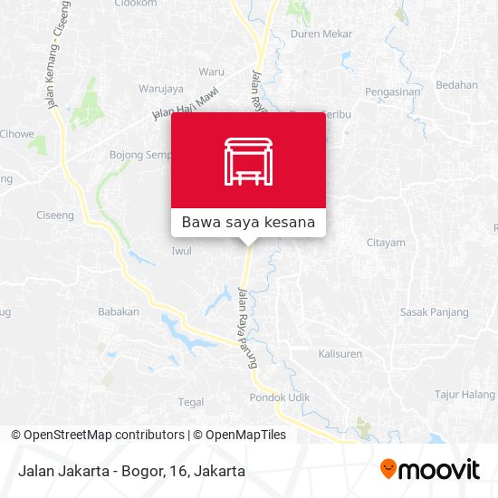 Peta Jalan Jakarta - Bogor, 16