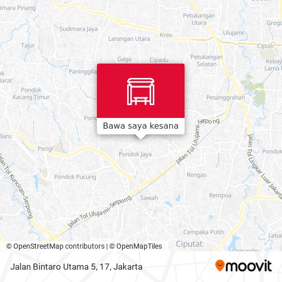 Peta Jalan Bintaro Utama 5, 17