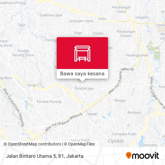 Peta Jalan Bintaro Utama 5, 81