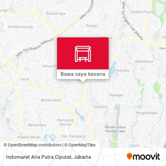 Peta Indomaret Aria Putra Ciputat