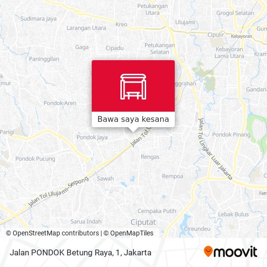 Peta Jalan PONDOK Betung Raya, 1