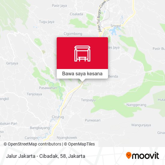 Peta Jalur Jakarta - Cibadak, 58